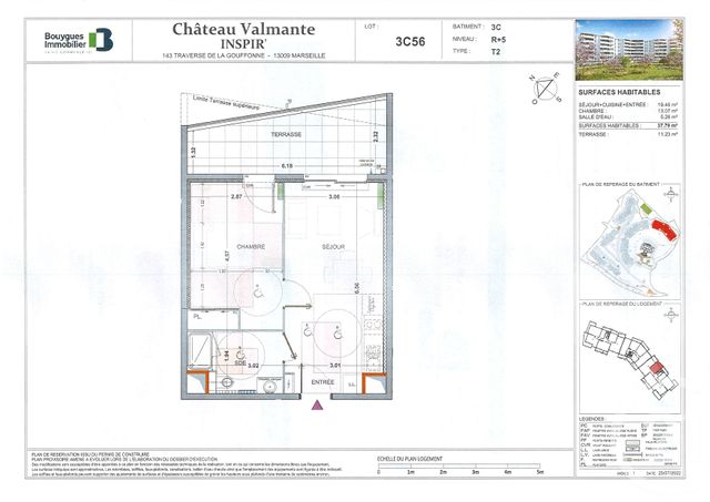 Appartement T2 &agrave; louer - 2 pi&egrave;ces - 37,79 m2 - Marseille - 13009 - PROVENCE-ALPES-COTE-D-AZUR